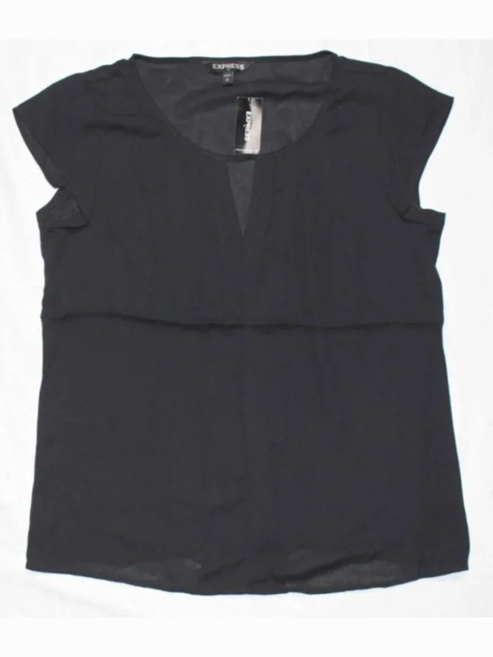 Express Women's Sleeveless Button-up Black Shirt NWT Size S